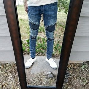 Pair of distressed denim jeans by pacsun